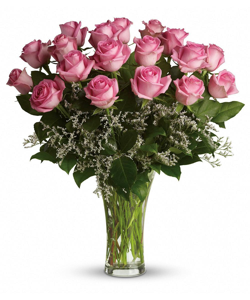 Make Me Blush Dozen Long Stemmed Pink Roses