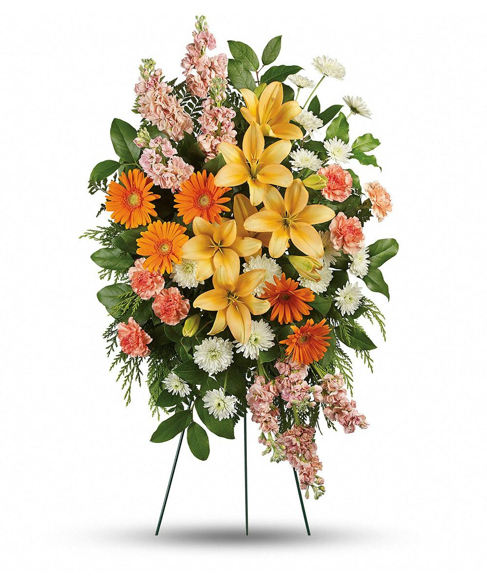 Treasured Lilies Spray Las Vegas Funeral Flowers